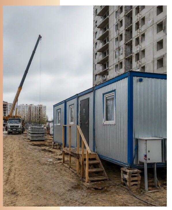 Аренда строительных вагончиков для рабочих в Людинове